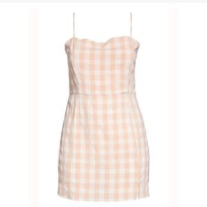 BP Gingham Coral and White Dress Plus Size (Size 1X-3X)